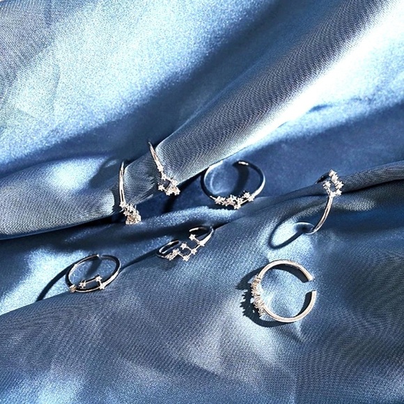 ZODIAC Star Constellation Silver Adjustable Ring - Picture 4 of 8
